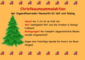 Christbaumsammelaktion 2025