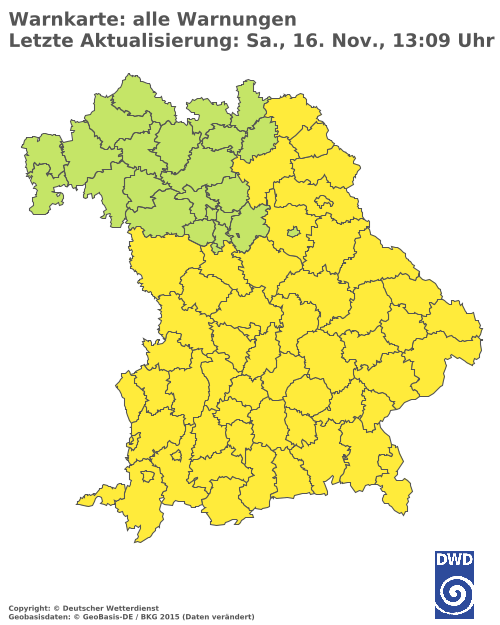 Aktuelle Wetterwarnungen für  Mühldorf a. Inn