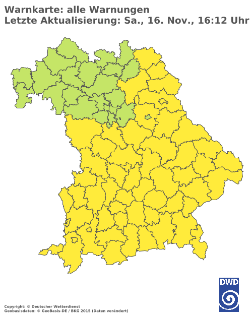 Aktuelle Wetterwarnungen für  Mühldorf a. Inn